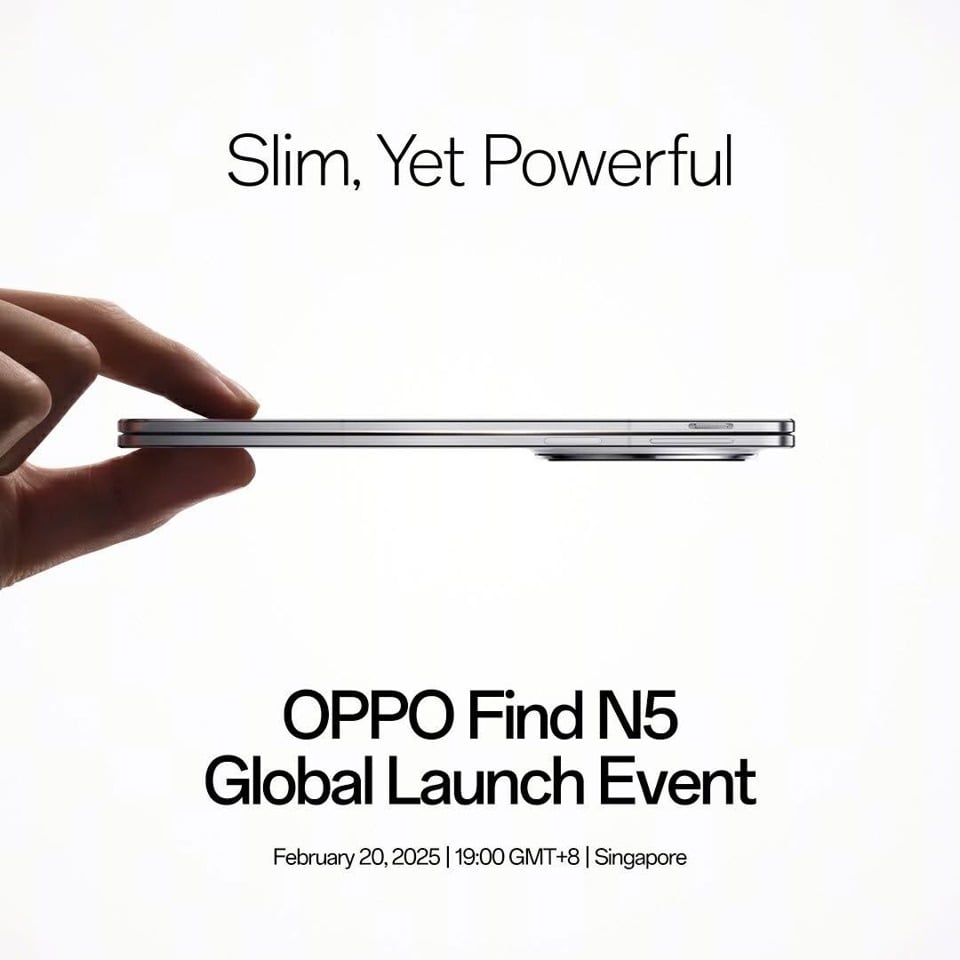 Oppo Find N5 នឹងក្លាយជាស្មាតហ្វូនដែលអាចបត់បានស្តើងបំផុតក្នុងពិភពលោក