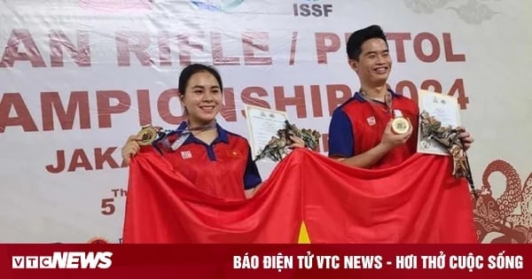 Trinh Thu Vinh and Pham Quang Huy won Asian gold medals.