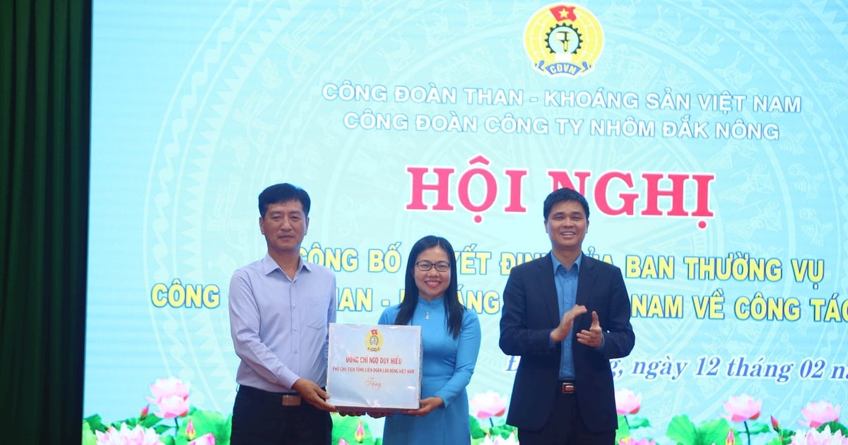 Vietnam General Confederation of Labor visited and presented gifts to Dak Nong Aluminum Company