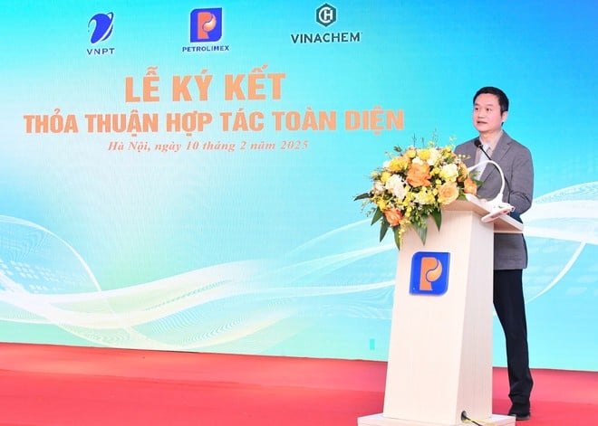 Ông Phạm Văn Thanh – Uỷ viên Ban Chấp hành Đảng bộ Chính phủ, Bí thư Đảng uỷ, Chủ tịch HĐQT Petrolimex, đại diện đơn vị chủ trì tổ chức lễ ký kết phát biểu chào mừng đại biểu