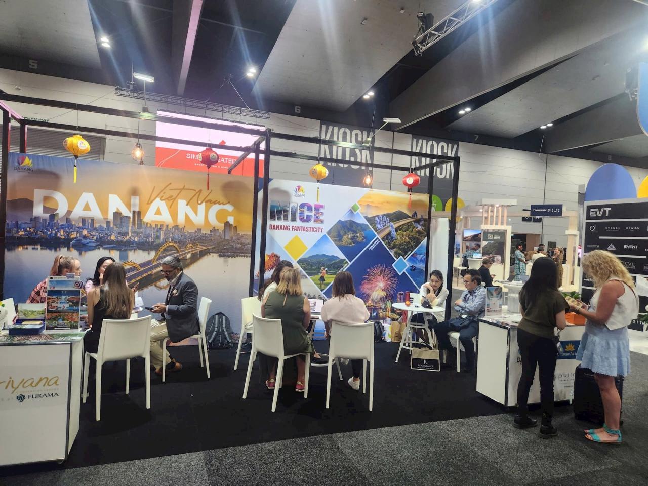 Stand de la industria turística de Da Nang en AIME 2025. Foto: proporcionada por el Departamento de Turismo de Da Nang