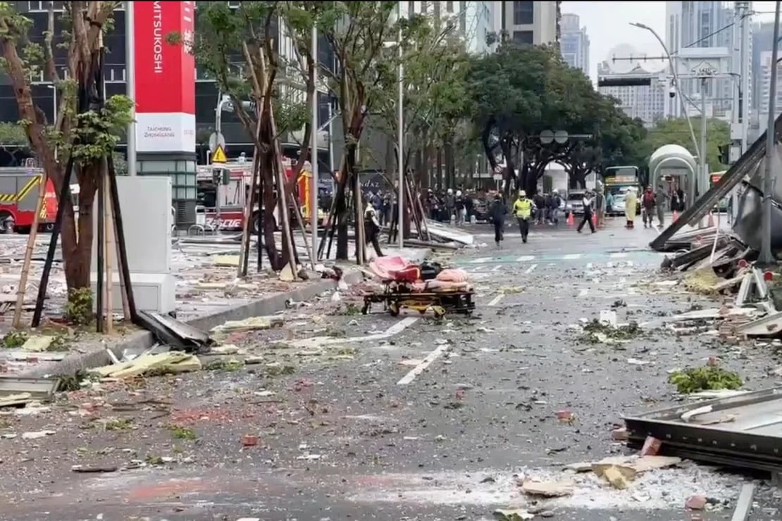 台湾のショッピングモールでガス爆発、多数負傷 写真2