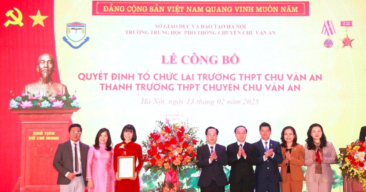 Trường THPT Chu Văn An chỉ tuyển học sinh hệ chuyên từ năm học 2025-2026