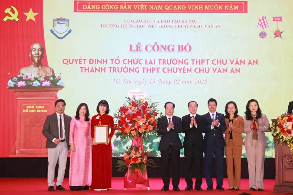 Trường THPT Chu Văn An chính thức trở thành trường chuyên