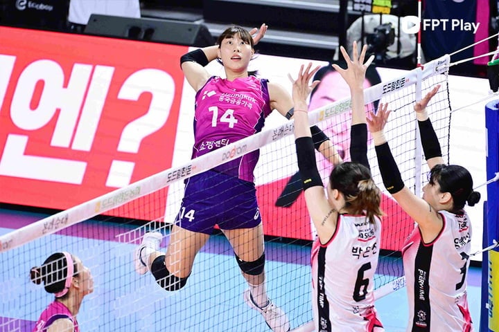 Incheon Heungkuk Life Pink Spiders are currently the number 1 candidate for the championship position. (Photo KOVO)