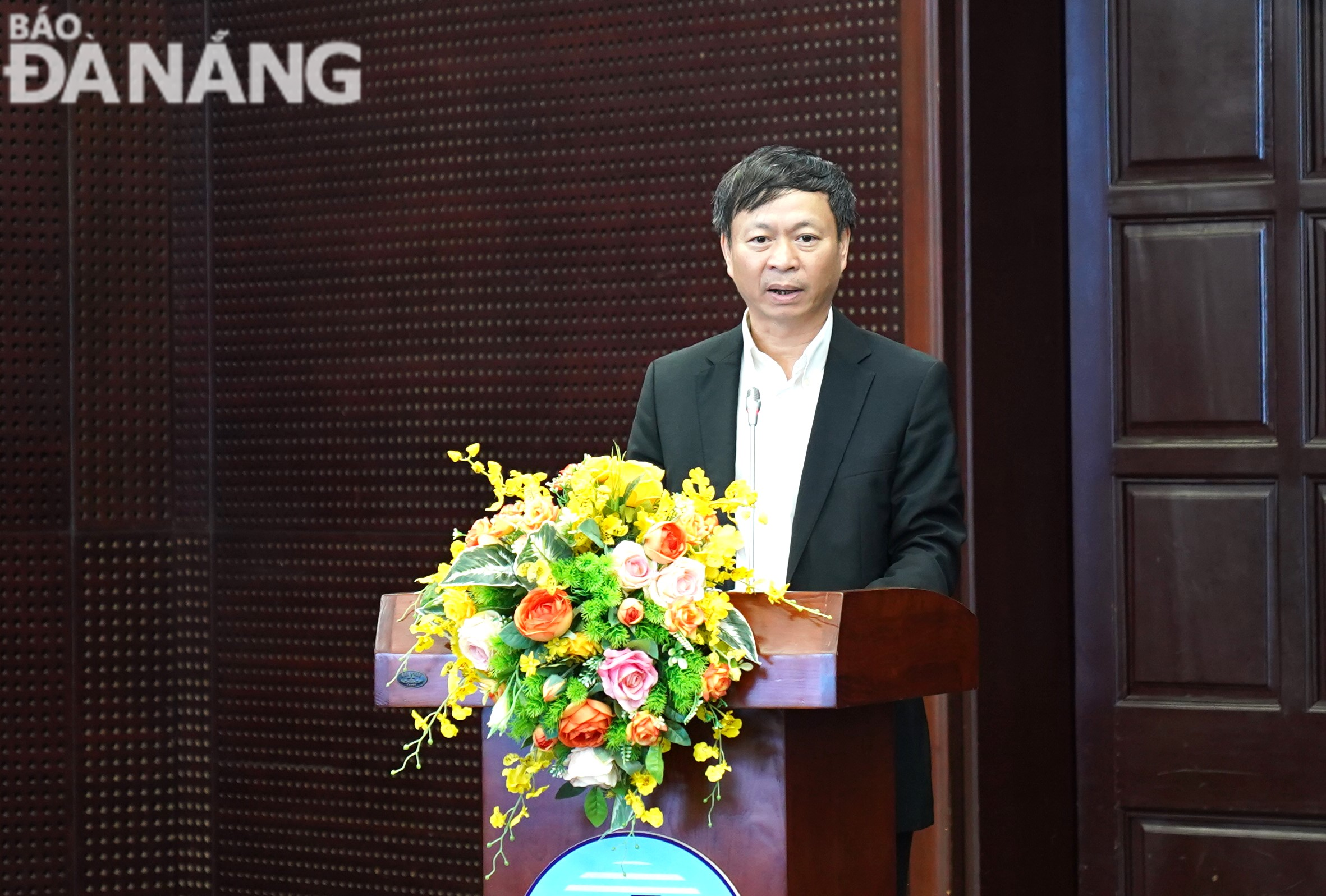 El Viceministro de Ciencia y Tecnología, Hoang Minh, pronunció un discurso inaugural en el taller. Foto: MAI QUE