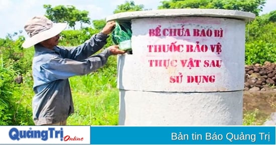 5.239 kg bao gói thuốc bảo vệ thực vật sau sử dụng được thu gom