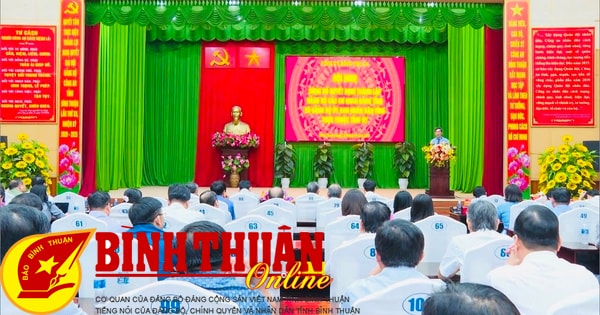 Binh Thuan Provincial Party Committee established the Party Committee of the Provincial Party Committee and the Provincial People's Committee Party Committee directly under the Provincial Party Committee.