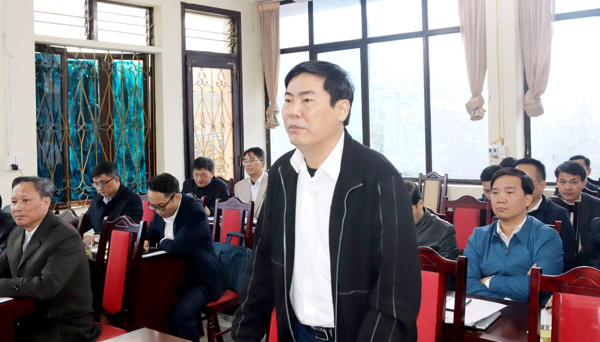 Deputy Director of Ha Giang Electricity Company Nguyen Doan Giang Binh proposed solutions to effectively implement electricity criteria.