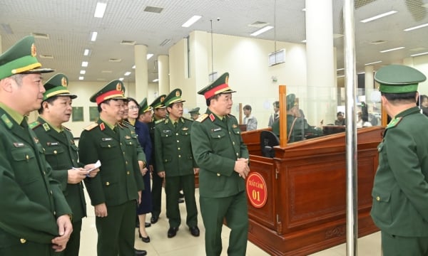 Đoàn công tác của Bộ Quốc phòng kiểm tra công tác cửa khẩu, đối ngoại tại BĐBP Quảng Ninh