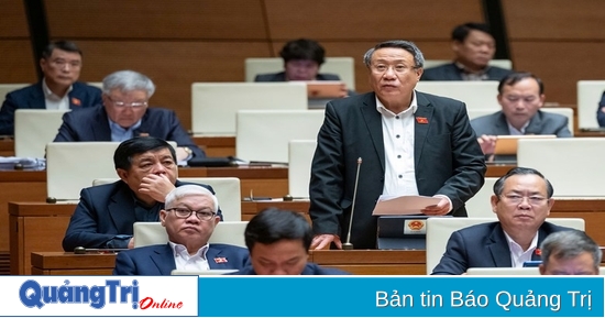 Delegate Ha Sy Dong participated in some contents of the draft Law on Organization of Local Government.