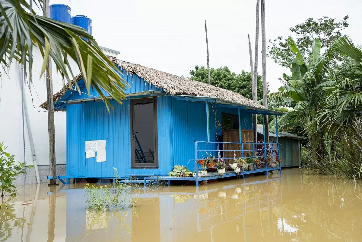 Những ngày ngập lụt, homestay vẫn hoạt động bình thường. Ảnh: Oxalis