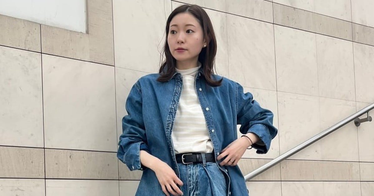 Denim shirt, youthful and sexy but not too much