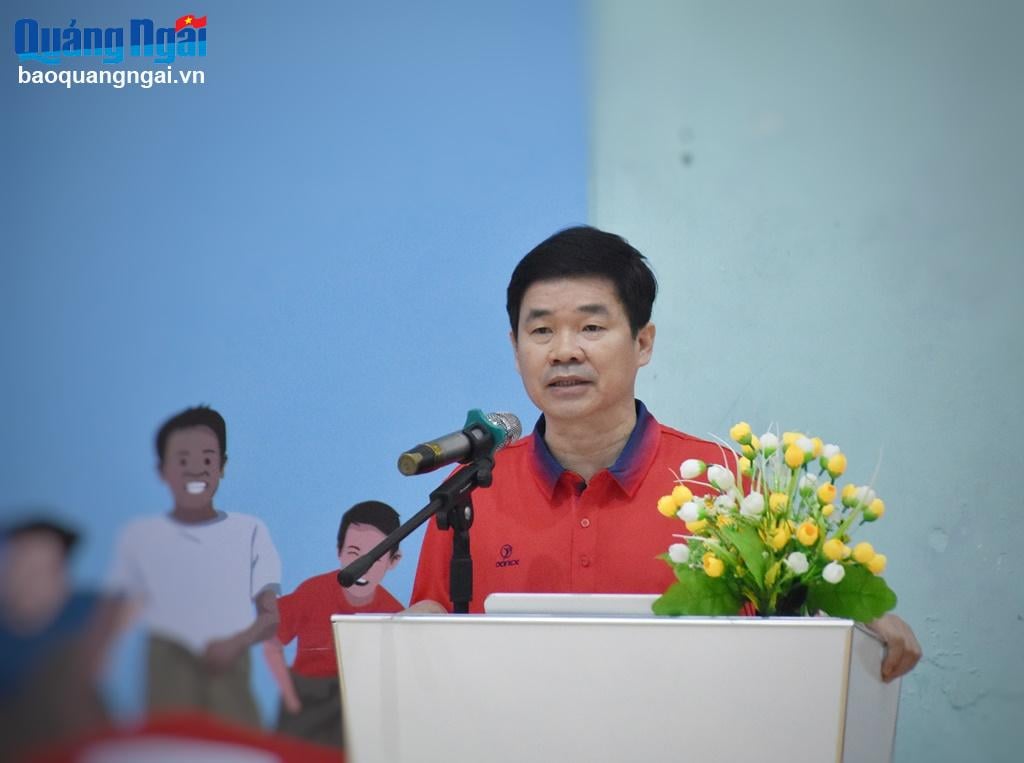 Director of the Department of Health Pham Minh Duc spoke at the opening ceremony.