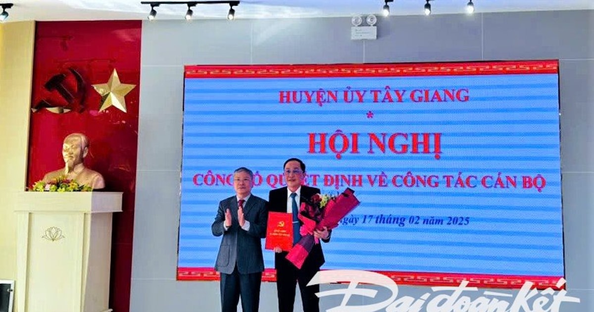 Chairman of Tay Giang district becomes Secretary of Thang Binh District Party Committee