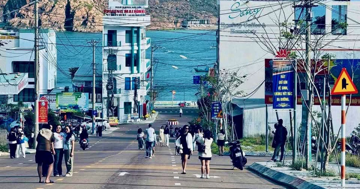 Arrêtez la « tendance » de se tenir au milieu d'une pente pour prendre des photos à Quy Nhon pour éviter le danger