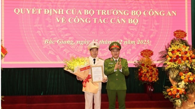 Announcement of the decision to appoint the Director of Bac Giang Provincial Police