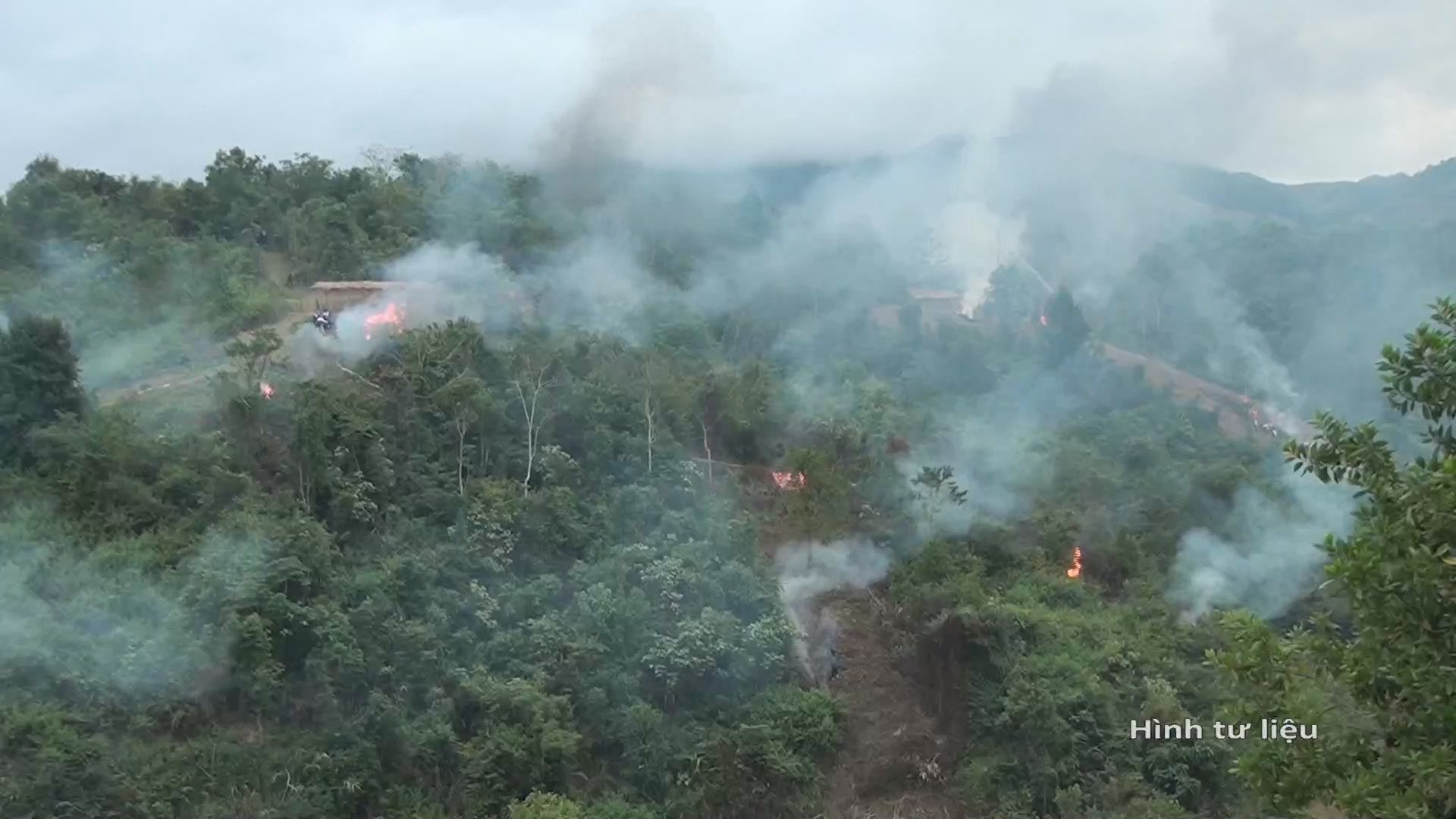 Forest fire risk in Dien Bien province at level V - extremely dangerous level