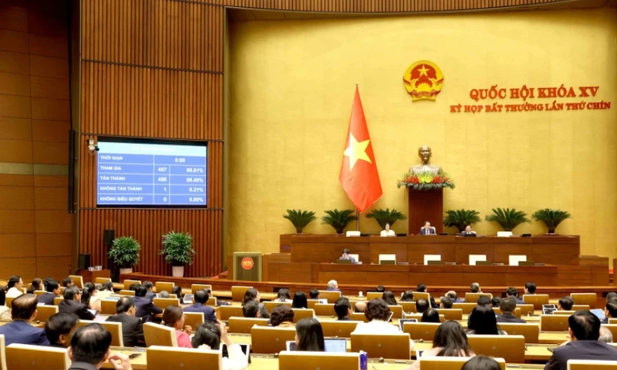 L'Assemblée nationale a officiellement adopté la résolution sur la structure organisationnelle du Gouvernement.