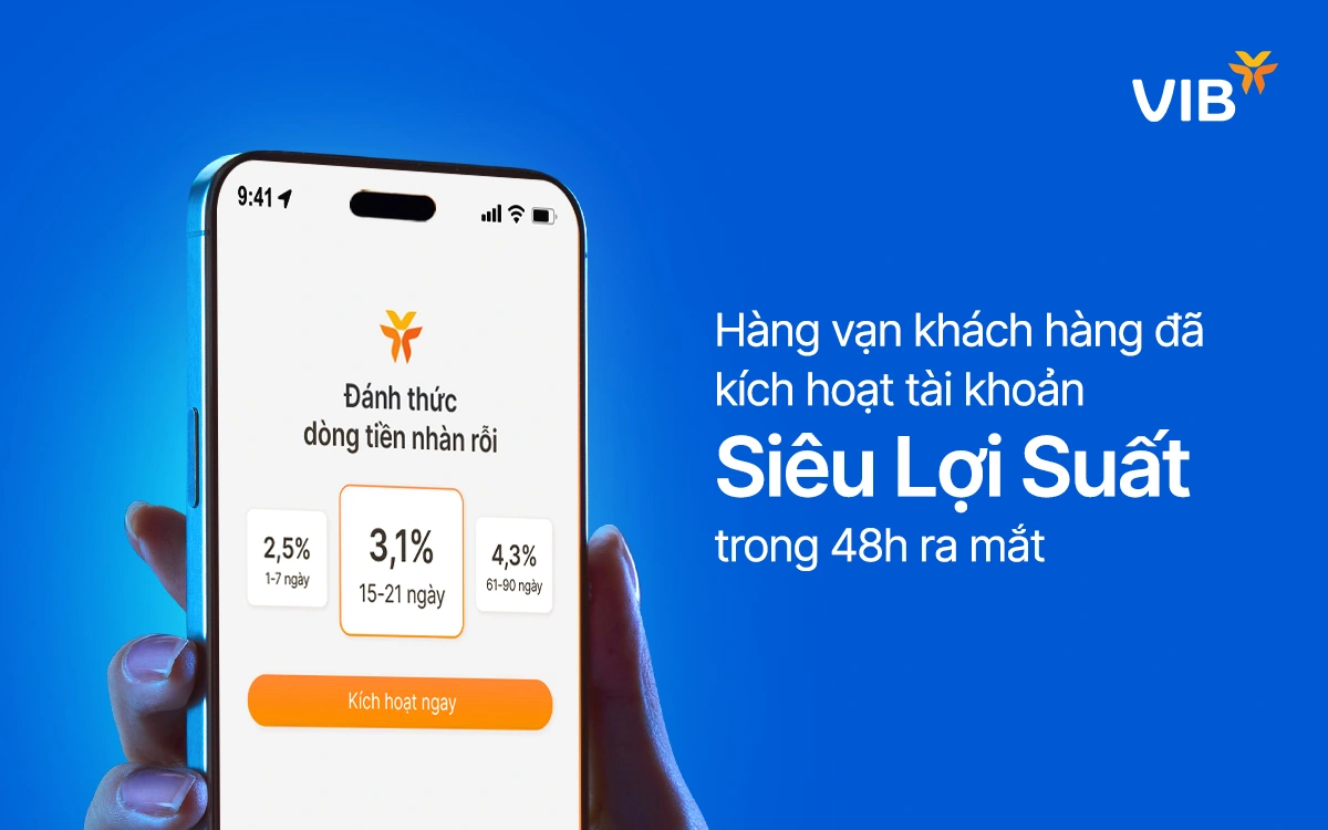 Sức hút tài khoản "Siêu lợi suất" của VIB