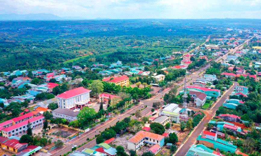 Bustling and spacious urban center of Ia Grai district