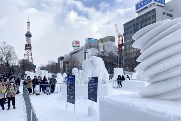 Chinese tourists love to pay money to... clear snow