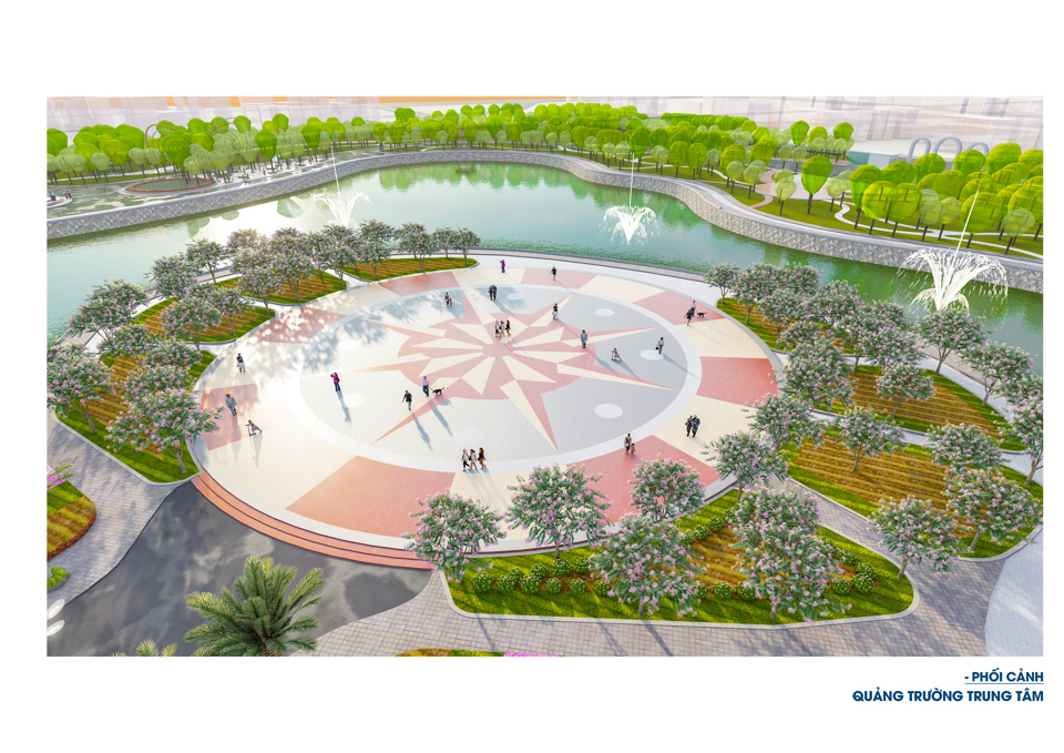 According to the approval decision, the project will renovate the Central Square area with terrazzo concrete. In which, the terrazzo concrete yard is 25mm thick, 100% surface grade has a hardened paint layer to prevent moss and mold.