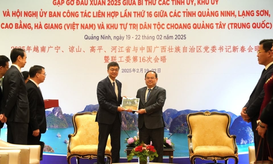 Delegación provincial se reúne con secretario del Comité del Partido de la Región Autónoma Zhuang de Guangxi (China)