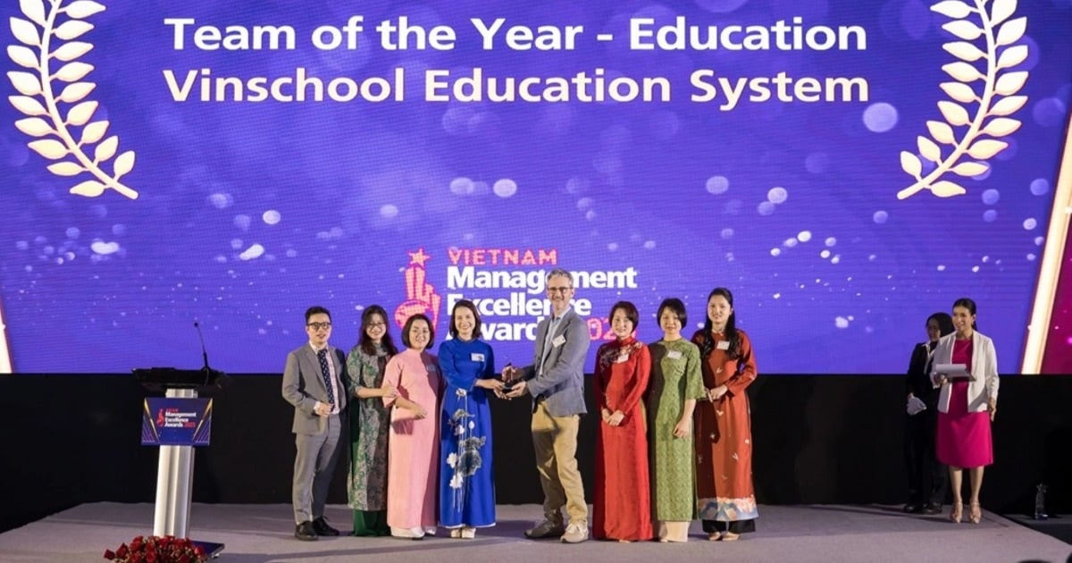 Vinschool received the "Outstanding Leadership Team" award at the Asian Management Excellence Award 2025