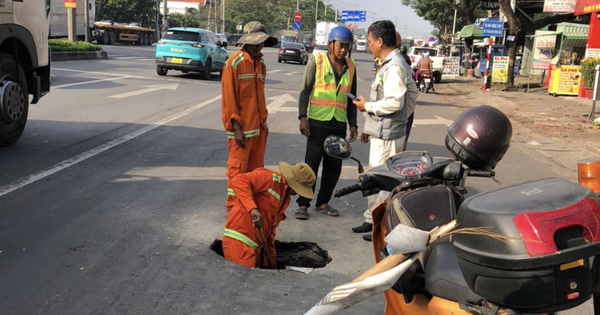 Quickly handle the deep hole that appeared on National Highway 51 causing traffic safety problems