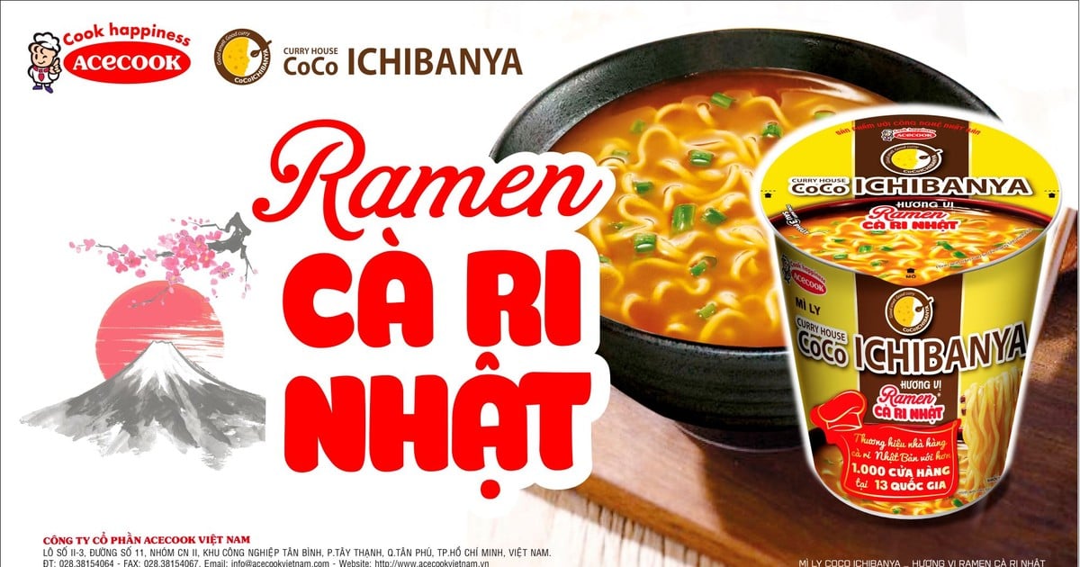 Acecook ra mắt mì ly hương vị ramen cà ri Nhật