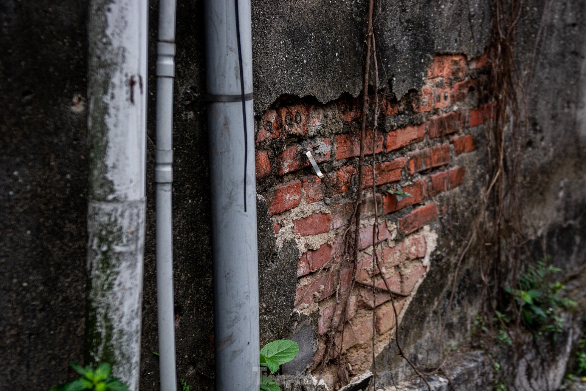 Gros plan d'une série d'immeubles d'appartements délabrés dans le centre de la ville d'Ha Long, photo 10