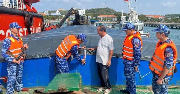 La Guardia Costera de Phu Quoc arresta a un hombre que transportaba más de 100 toneladas de fertilizantes