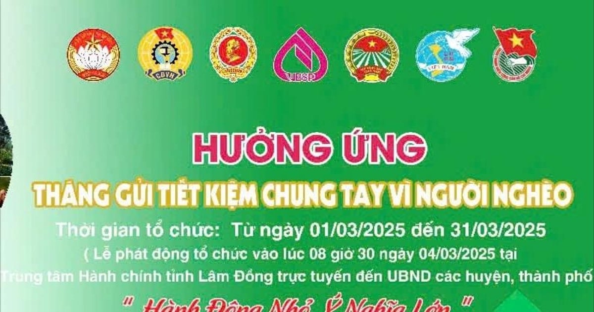 Phát động Tháng gửi tiết kiệm chung tay vì người nghèo