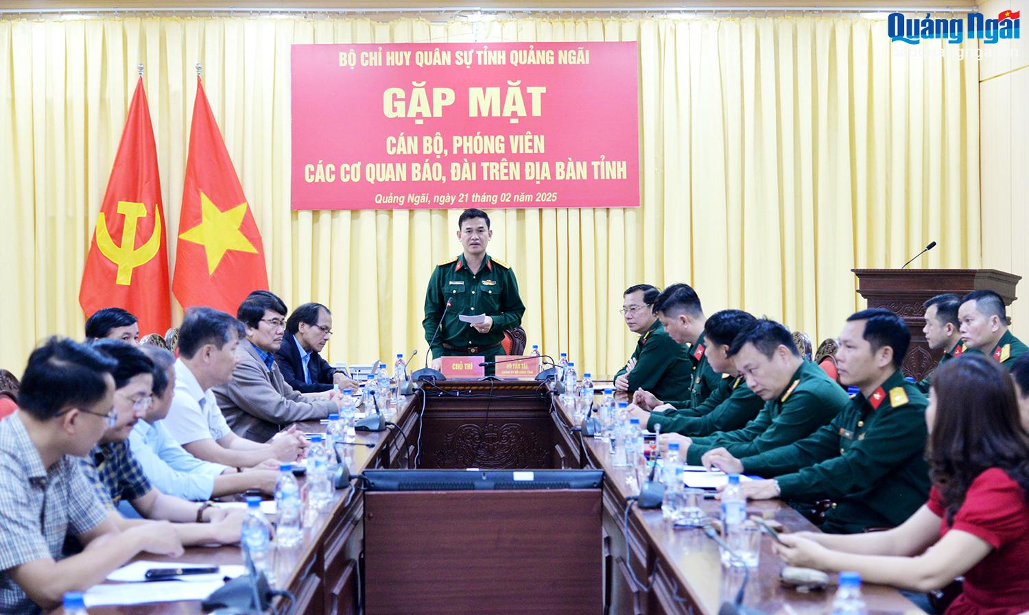 Bộ CHQS tỉnh gặp mặt các cơ quan báo chí 