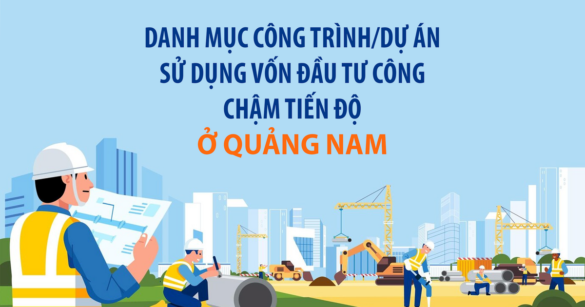 List of projects using public investment capital behind schedule in Quang Nam