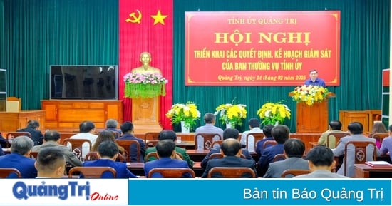 Triển khai kế hoạch giám sát của Ban Thường vụ Tỉnh ủy