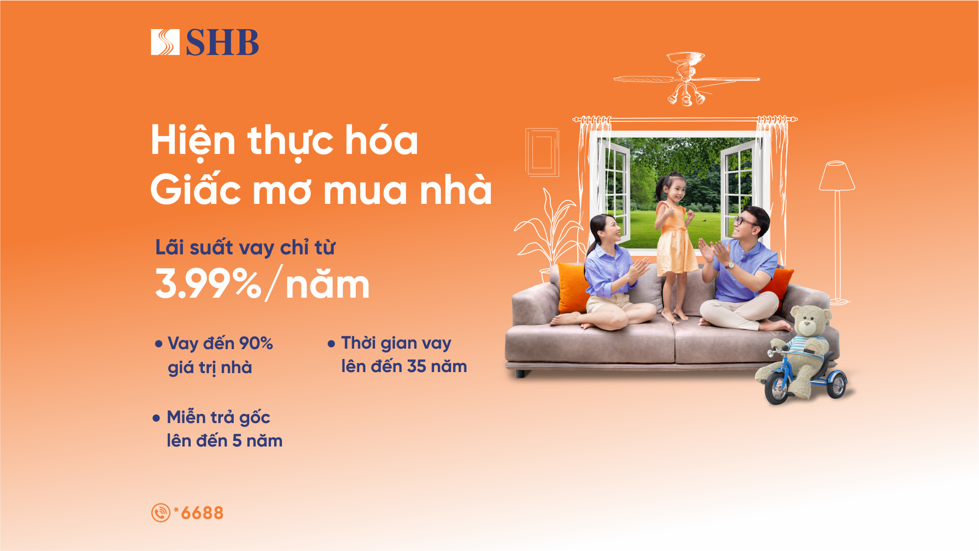 Cơ hội vay mua nhà với lãi suất chỉ từ 3,99%