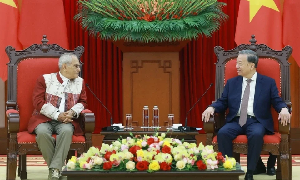 El Secretario General To Lam recibe al Presidente de Timor-Leste, José Ramos-Horta