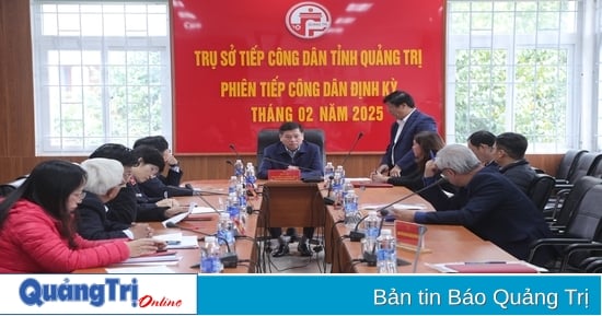 Quang Tri Provincial Party Secretary Nguyen Long Hai periodically receives citizens in February 2025