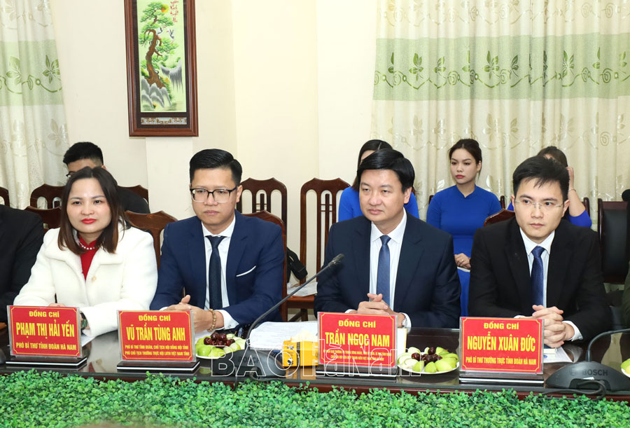 Tỉnh đoàn Hà Nam làm việc với Đoàn công tác của Bộ An sinh Phát triển xã hội Thái Lan