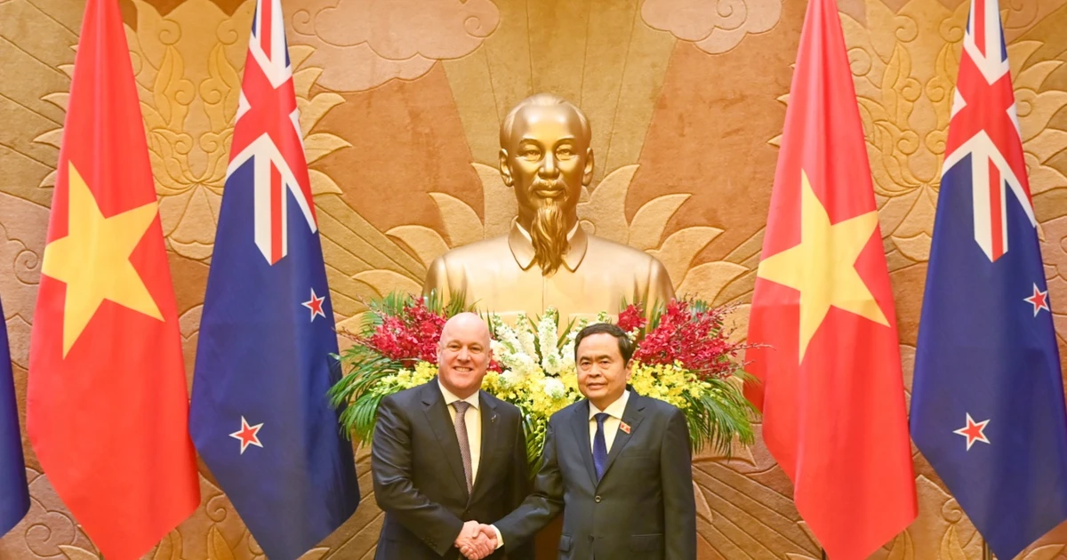 Der Vorsitzende der Nationalversammlung, Tran Thanh Man, trifft sich mit dem neuseeländischen Premierminister Christopher Luxon