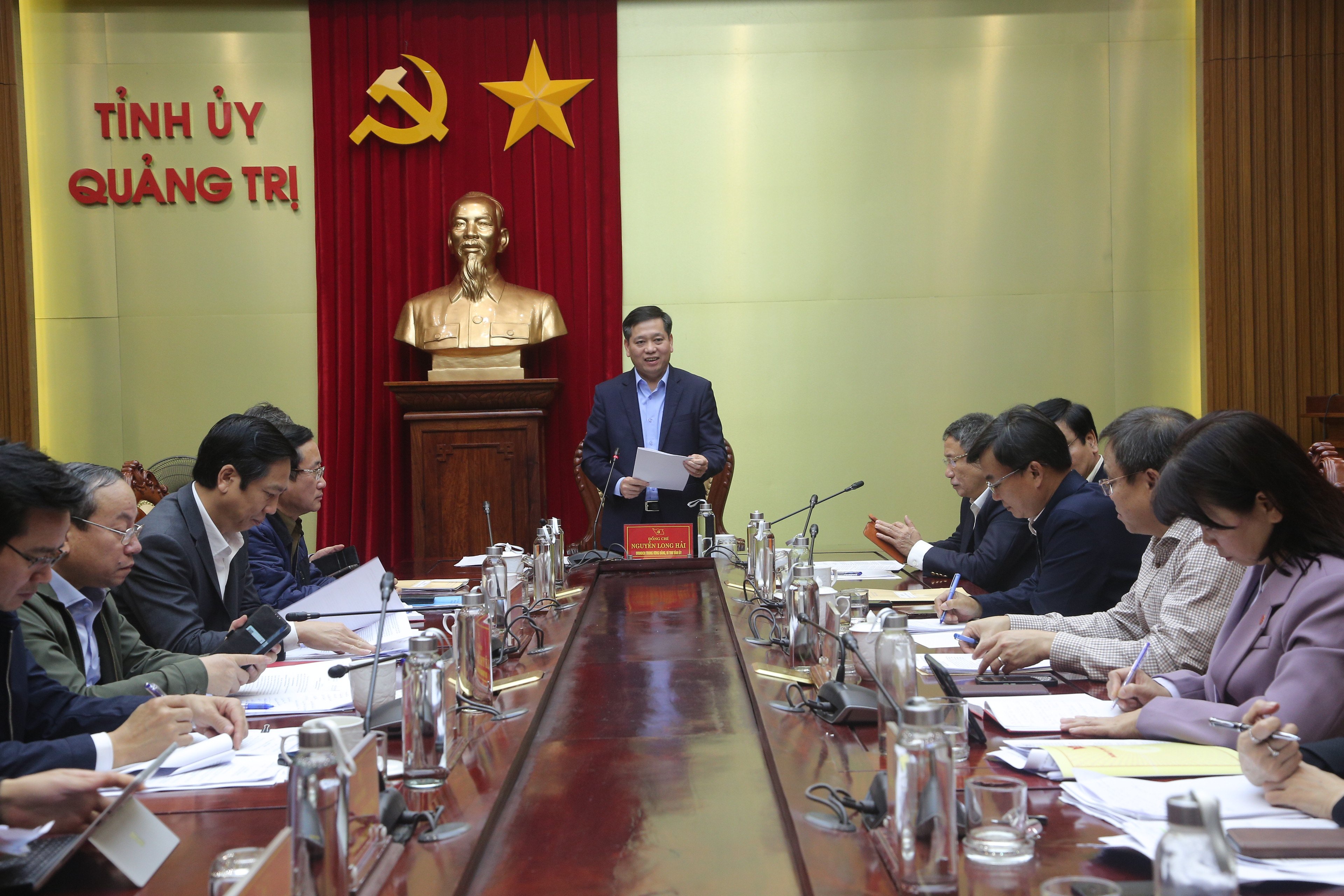 Quang Tri Provincial Party Secretary Nguyen Long Hai: Key projects must be given attention and implemented with the highest efficiency.