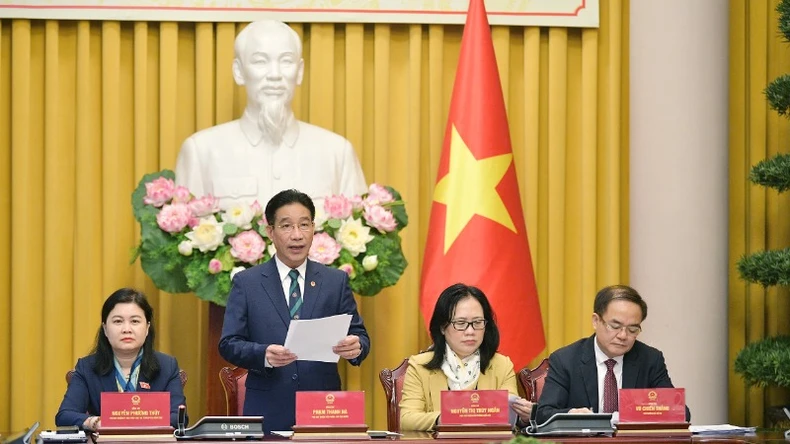 Deputy Head of the Office of the President Pham Thanh Ha chaired the press conference.