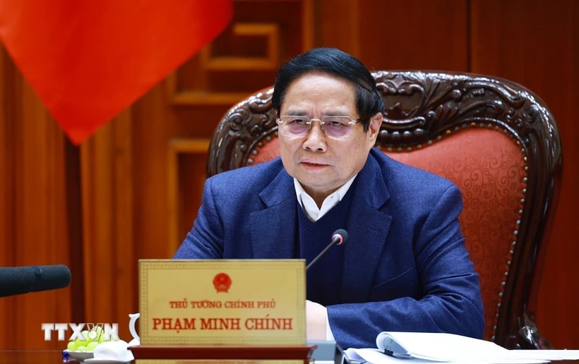 Le Premier ministre Pham Minh Chinh a présidé la réunion. (Photo : Duong Giang/VNA)