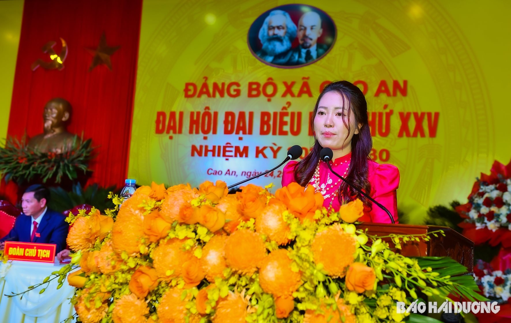 Đại biểu tham luận tại phiên trù bị Đại hội đại biểu Đảng bộ xã Cao An