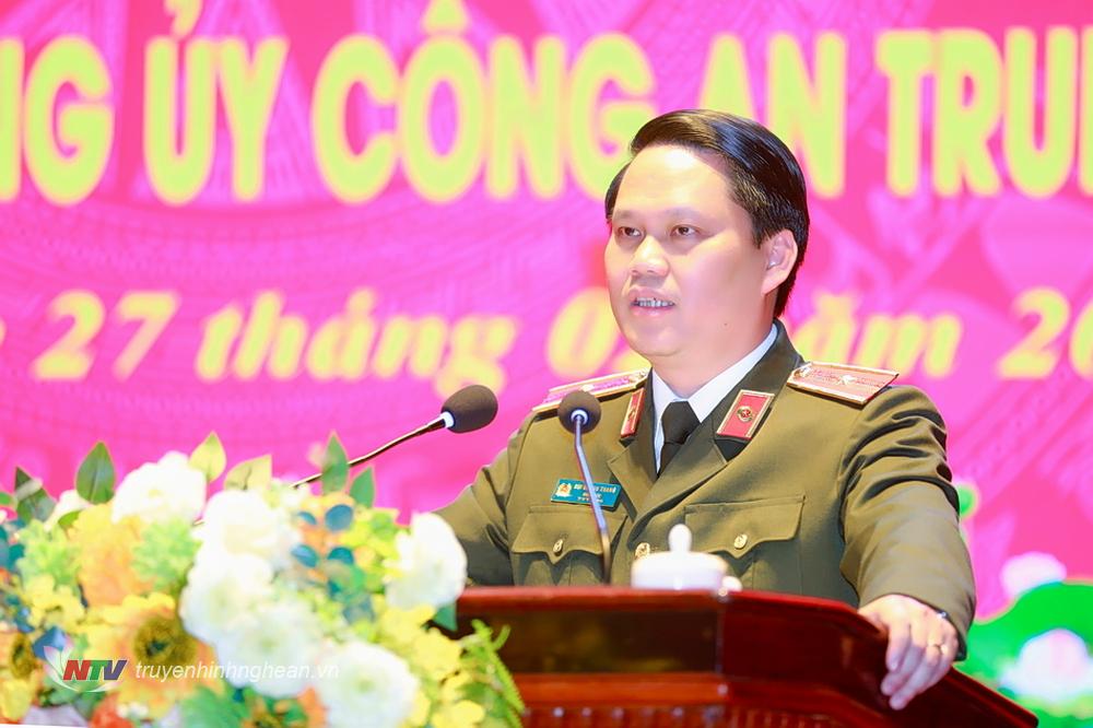 Major General Bui Quang Thanh, Member of the Provincial Party Standing Committee, Director of the Provincial Police Department spoke at the ceremony.