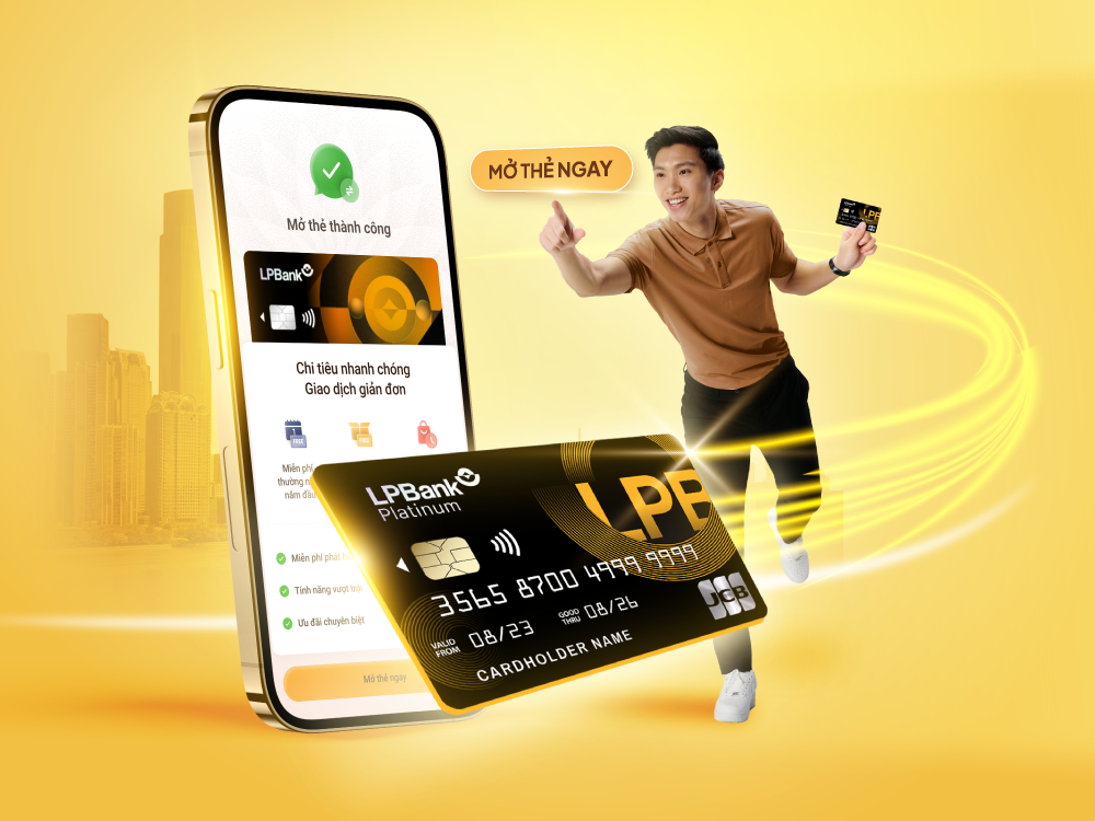 Hướng dẫn đăng ký phát hành thẻ trên app LPBank TRÊN APP LPBANK