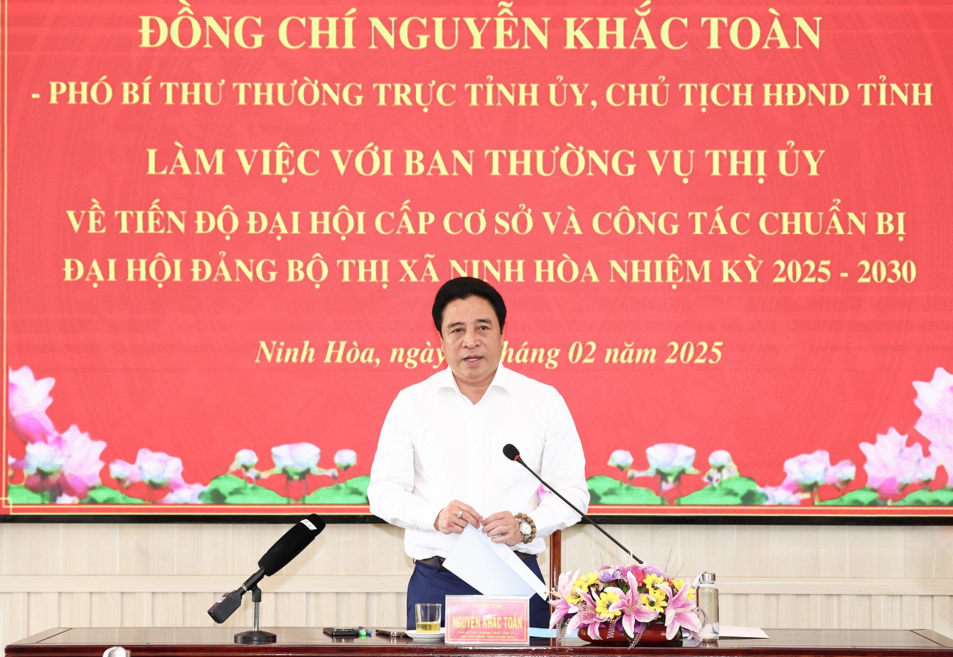 Lãnh đạo Tỉnh ủy phát biểu chỉ đạo