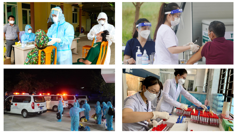 Provincial CDC investigates, traces, collects samples for testing, and vaccinates against Covid-19 in the community.